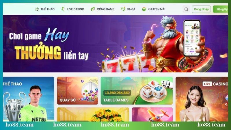 Nhà cái HO88 thu hút hàng triệu người chơi
