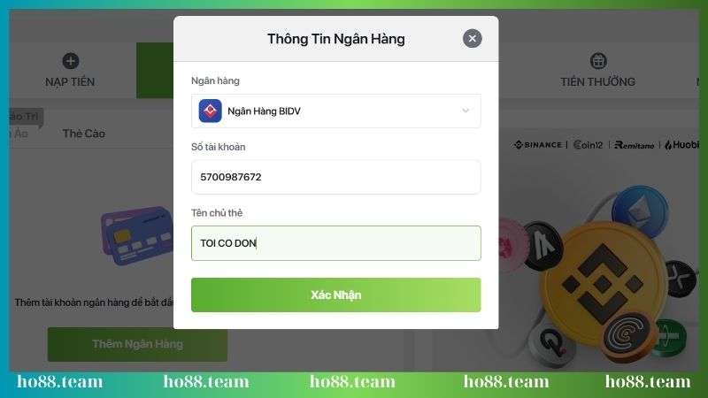 rut tien ho88 qua ngan hang